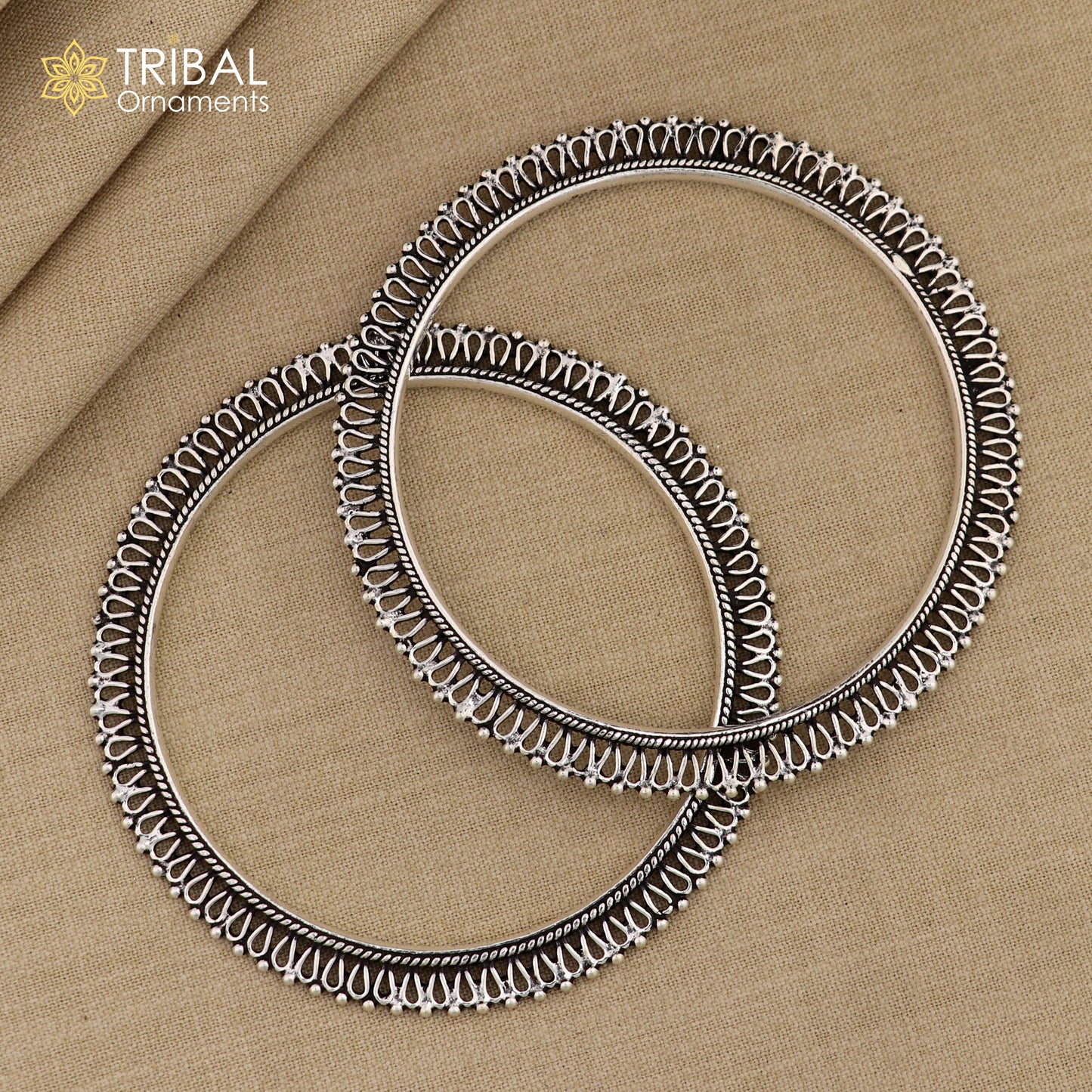 925 silver vintage antique stylish waved beaded bangle bracelet, oxidized silver wedding brides made customized bangles nba201