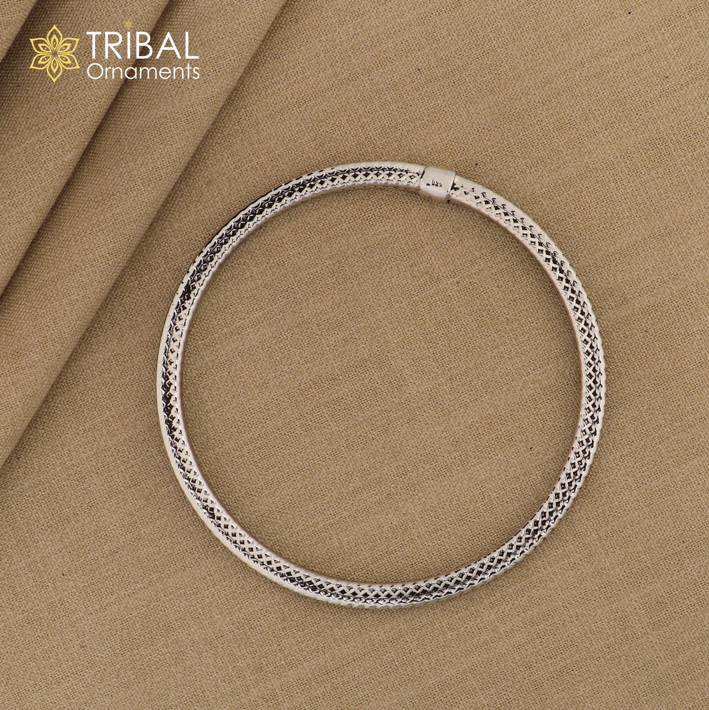925 sterling silver handmade customized vintage design bangle bracelet kada single piece excellent oxidized gifting unisex jewelry nssk4
