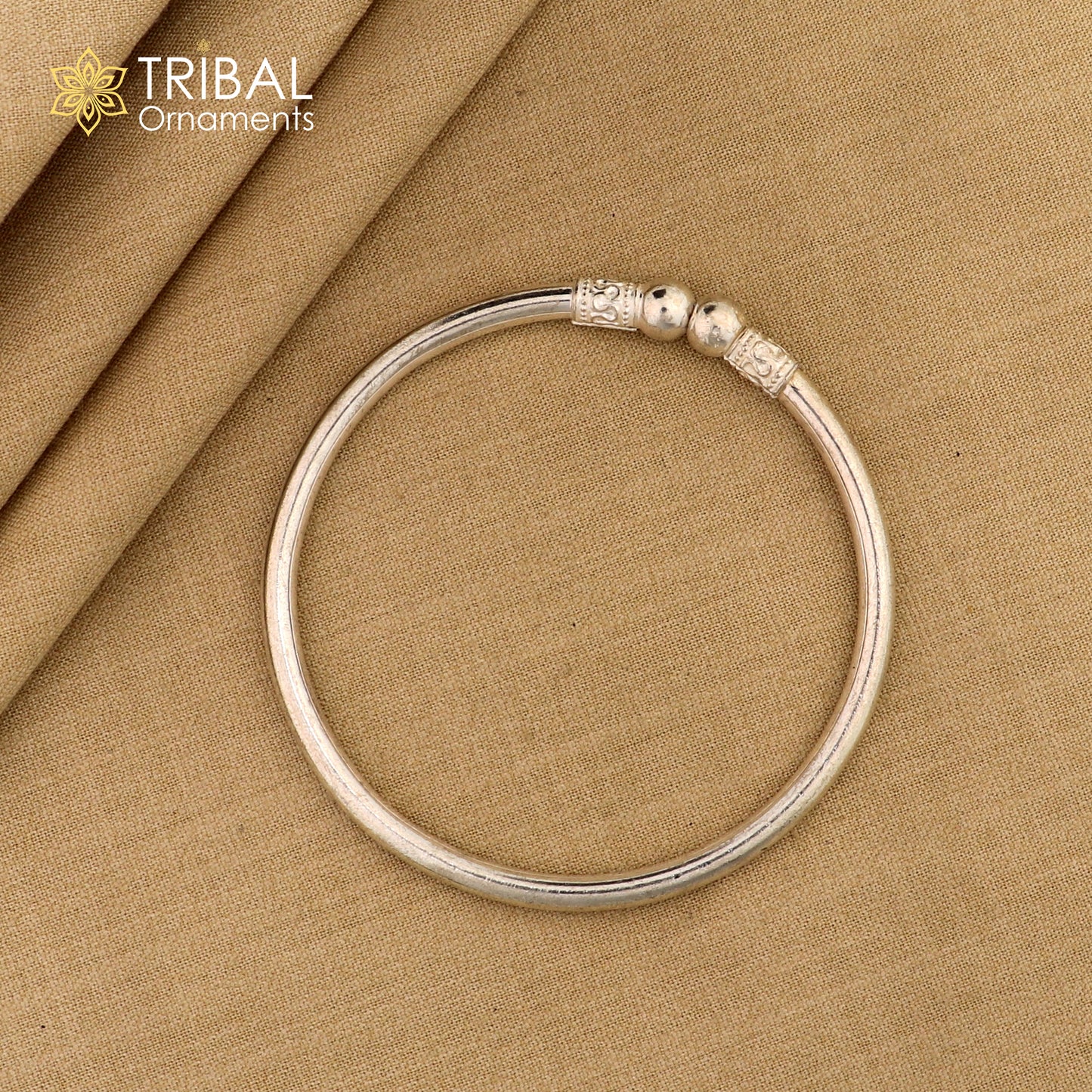 925 sterling silver plain stylish kada bangle bracelet tribal jewelry nsk858