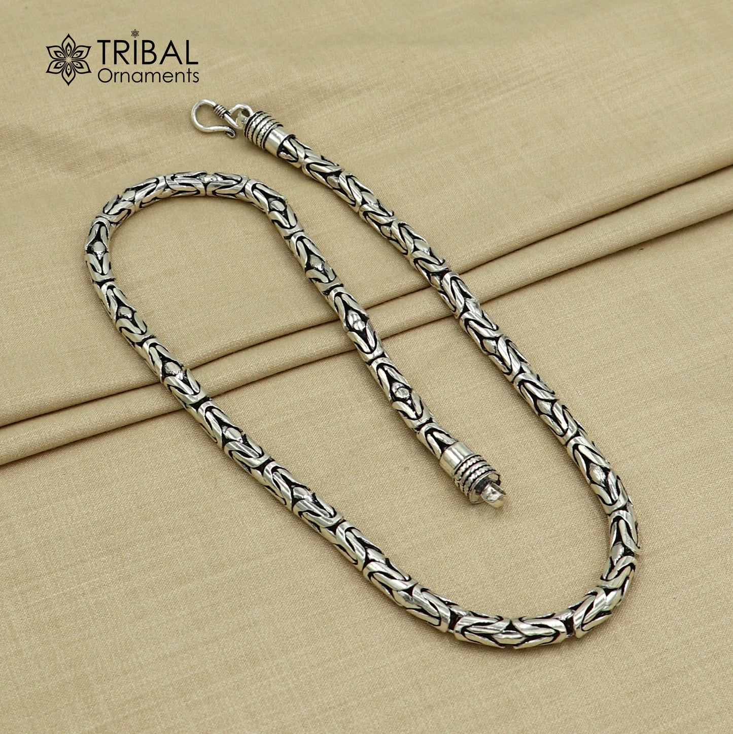 925 Sterling silver byzantine chain All size 8 mm chain necklace gifting best men's jewelry ch611