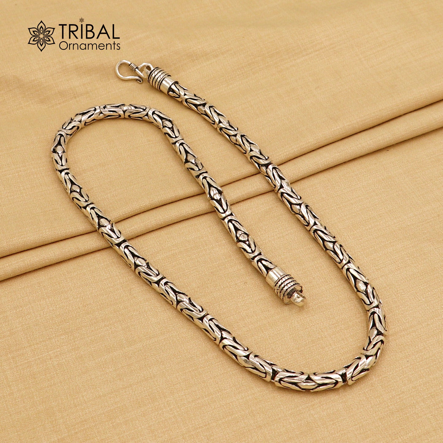 925 Sterling silver byzantine chain All size 8 mm chain necklace gifting best men's jewelry ch611