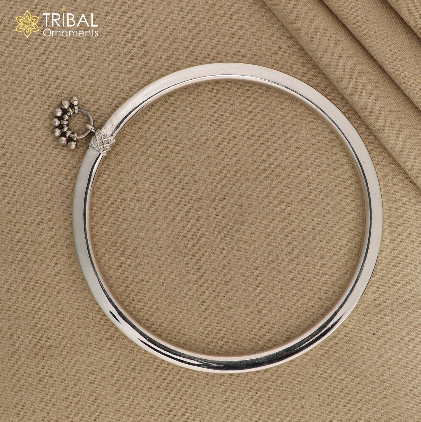 6mm 925 sterling silver handmade vintage ethnic design customized foot ankle kada bracelet with hanging drops best belly dance jewelry nsfk76