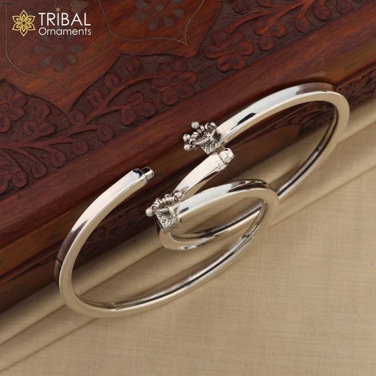 6mm 925 sterling silver handmade vintage ethnic design customized foot ankle kada bracelet with hanging drops best belly dance jewelry nsfk76