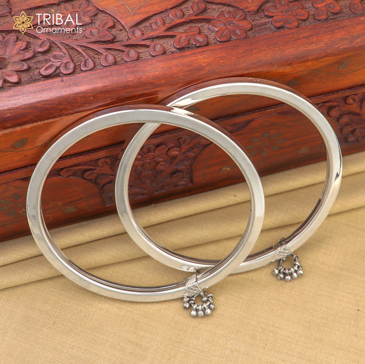 6mm 925 sterling silver handmade vintage ethnic design customized foot ankle kada bracelet with hanging drops best belly dance jewelry nsfk76