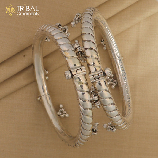 925 pure silver Vintage antique design oxidized foot kada ankle bracelet tribal ethnic silver jewelry nsfk108