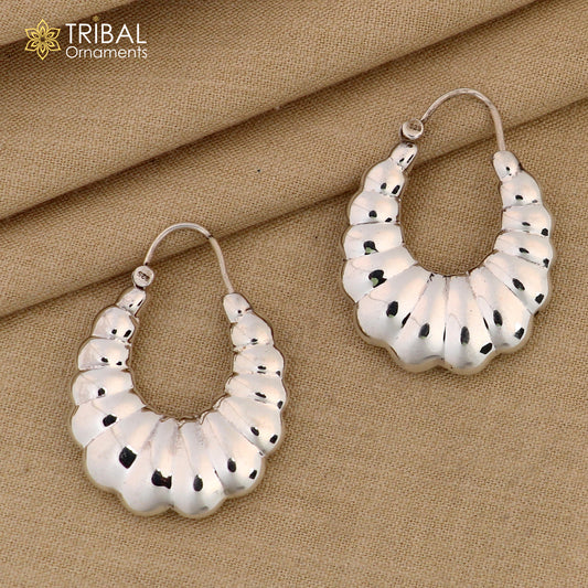 925 sterling silver handmade drop dangle hoops earrings er202