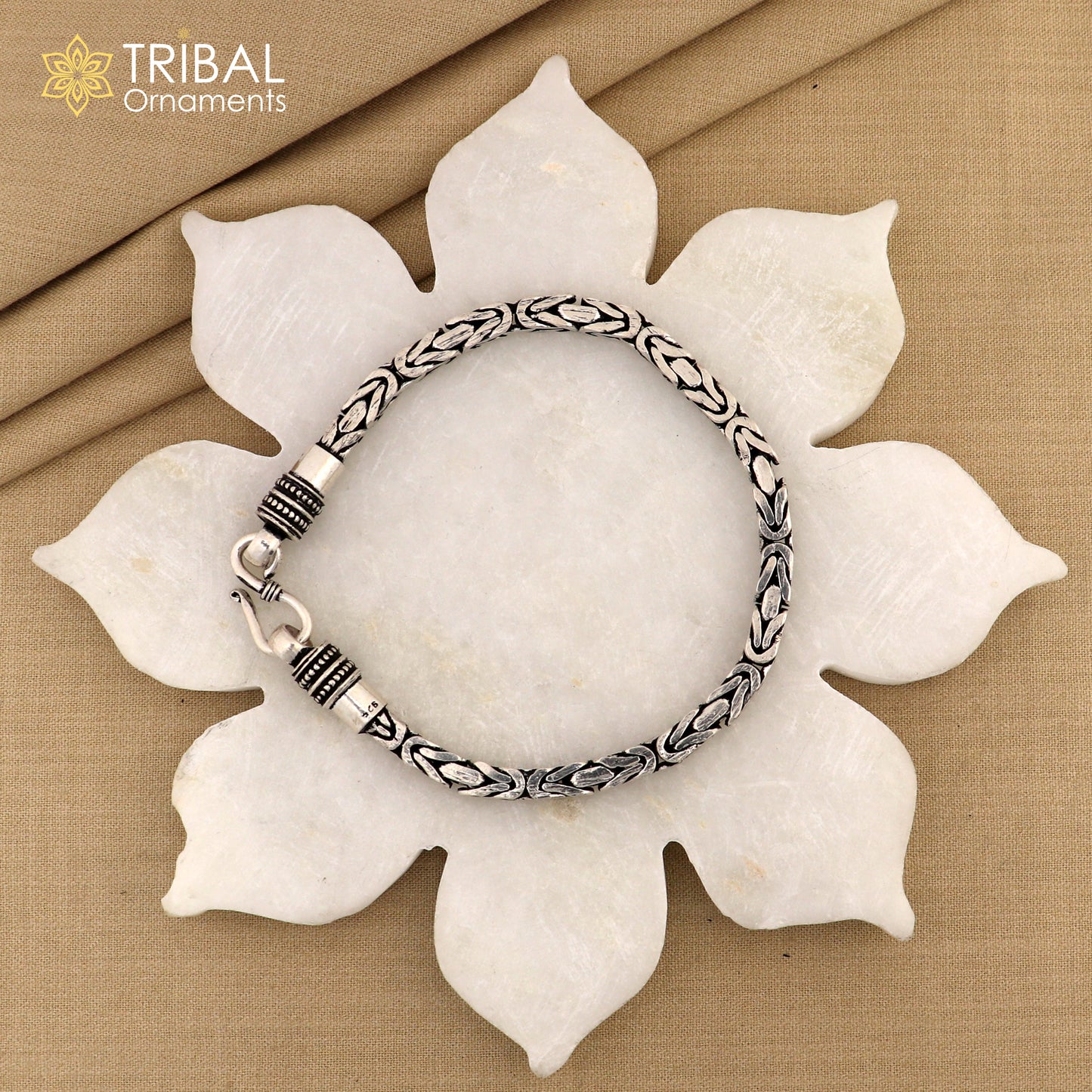 5mm 9"/9.5" Unique byzantine vintage design 925 Sterling silver chain flexible bracelet unisex jewelry sbr430