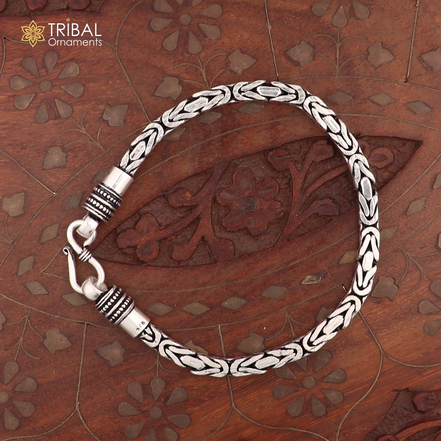 5mm 9"/9.5" Unique byzantine vintage design 925 Sterling silver chain flexible bracelet unisex jewelry sbr430