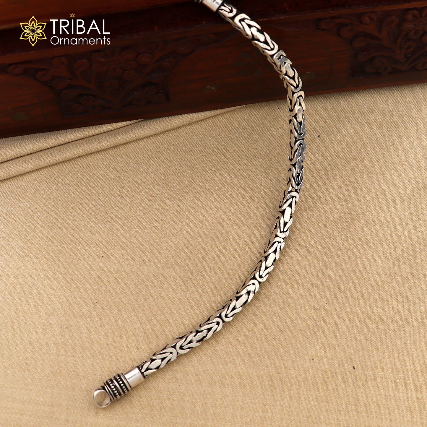 5mm 9"/9.5" Unique byzantine vintage design 925 Sterling silver chain flexible bracelet unisex jewelry sbr430