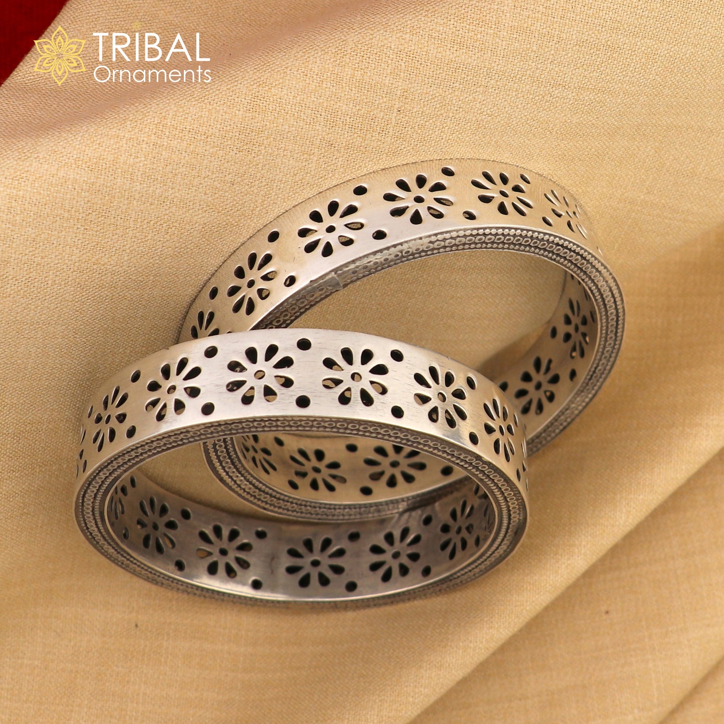 925 sterling silver floral work bangle bracelet, stylish brides bangle jewelry ba115