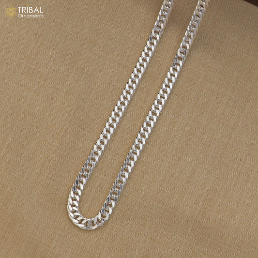 925 sterling silver cuban link chain for unisex jewelry ch628 - TRIBAL ORNAMENTS