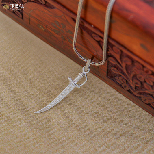 925 sterling silver sword, knife or dagger style pendant unisex jewelry nsp1109 - TRIBAL ORNAMENTS