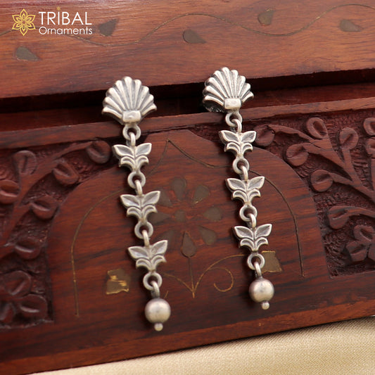 925 sterling silver light weight stud earring attractive jewelry, oxidized tribal earring drop dangle s821