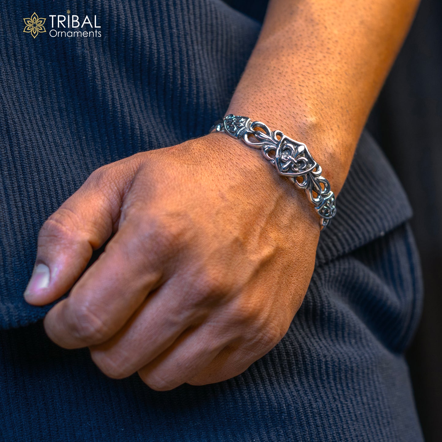 925 sterling silver customized adjustable tribal cuff bracelet kada, excellent cuff bangle bracelet Tribal ethnic boho jewelry cuff98 - TRIBAL ORNAMENTS