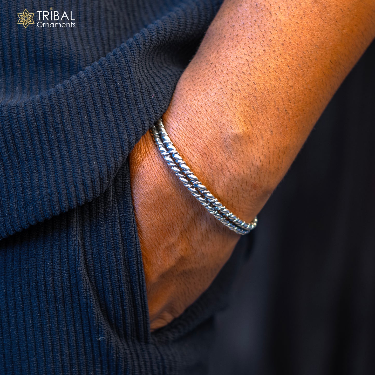 925 sterling silver handmade amazing stylish adjustable cuff kada bracelet, wrist jewelry for boy's and girl's, best gifting cuff113 - TRIBAL ORNAMENTS
