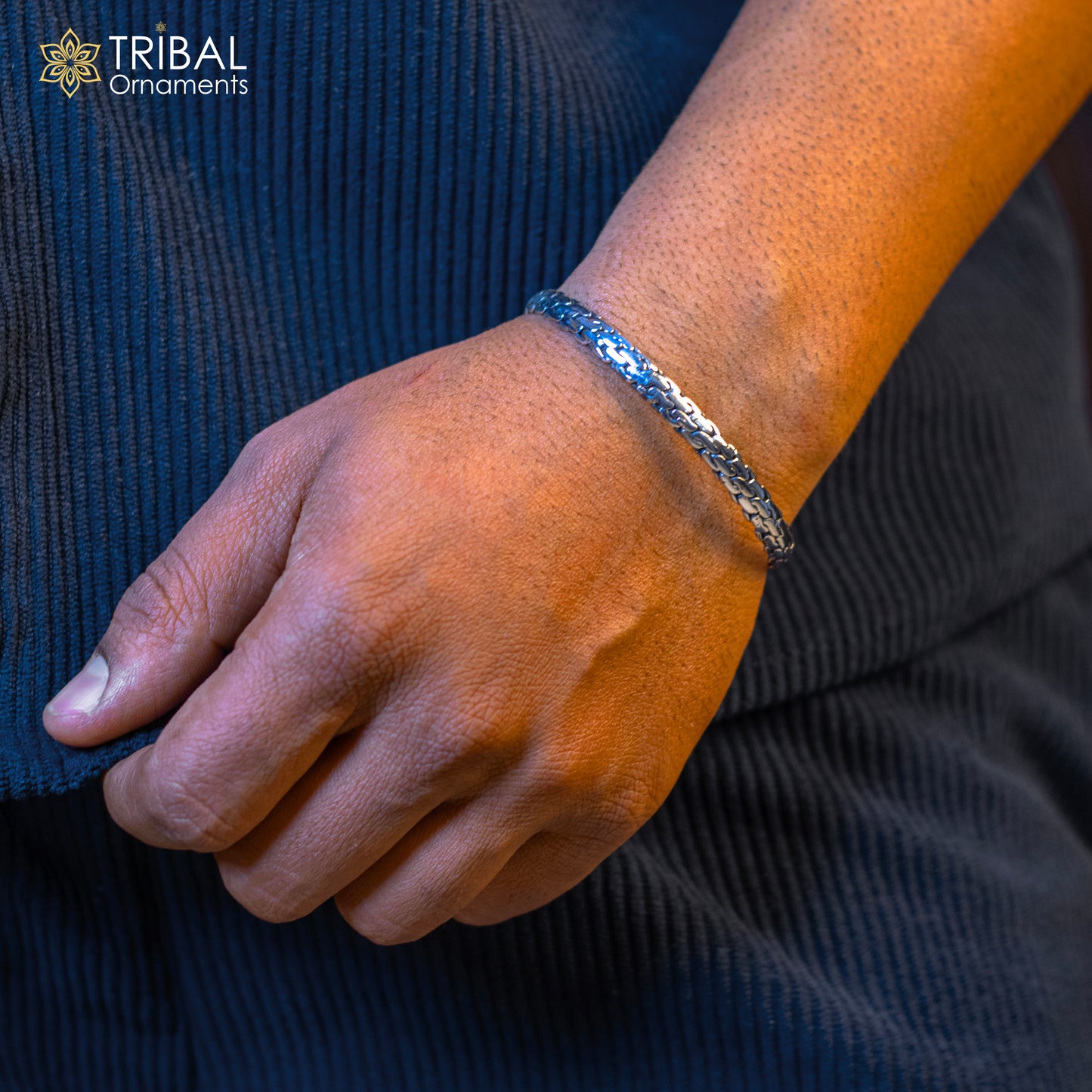 925 sterling silver cuff bracelet kada, amazing unisex vintage style handmade daily use ethnic bangles kada cuff128 - TRIBAL ORNAMENTS