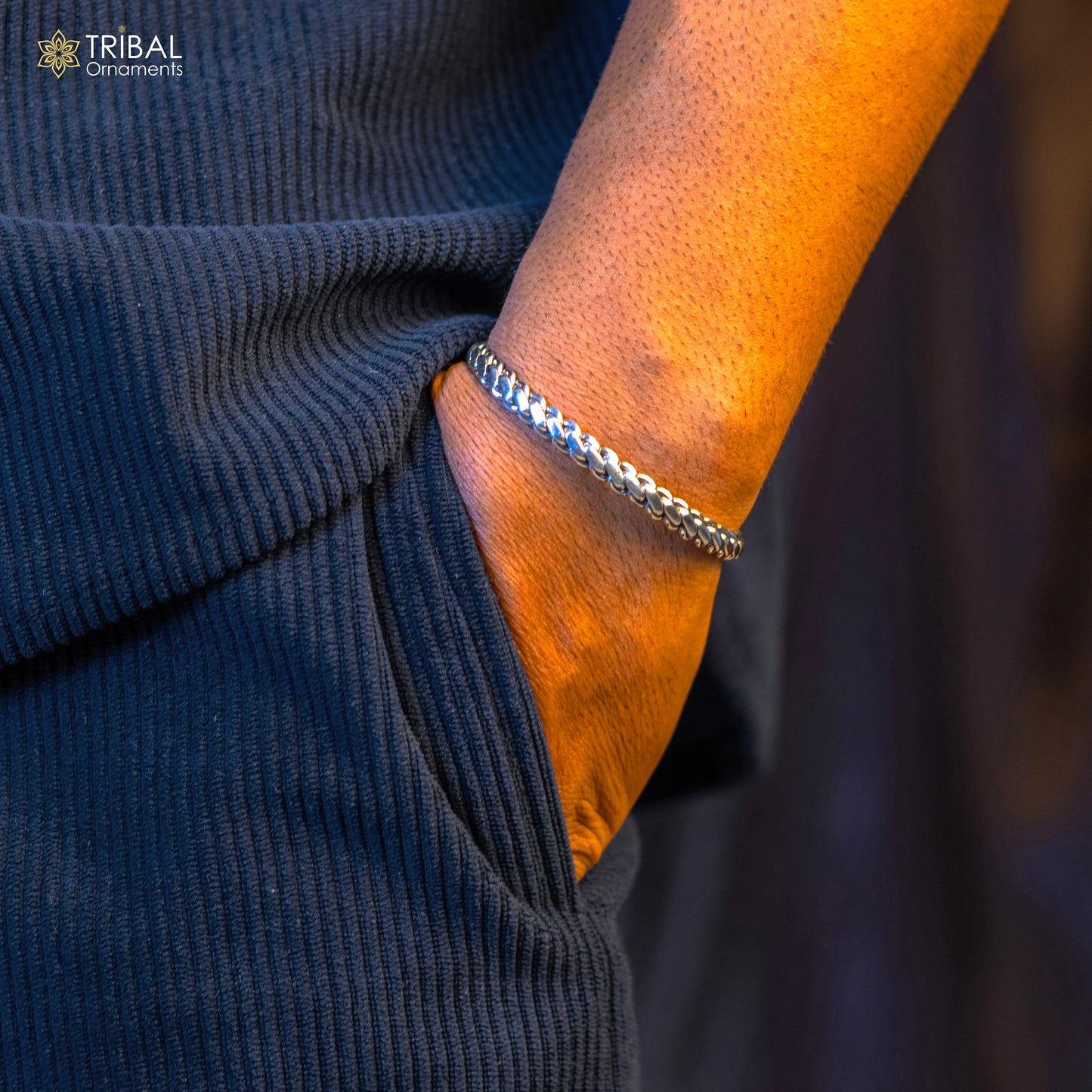 925 sterling silver handmade amazing stylish adjustable cuff kada bracelet, wrist jewelry for boy's and girl's, best gifting cuff112 - TRIBAL ORNAMENTS