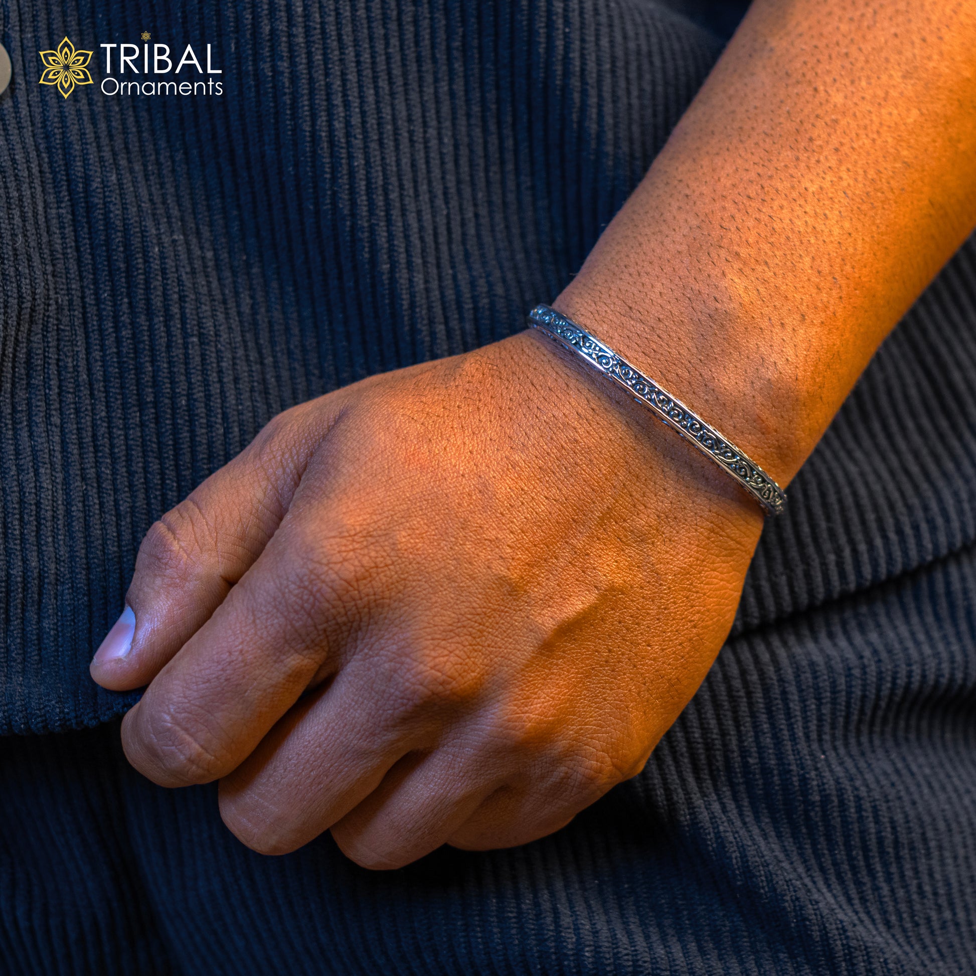 925 sterling silver handmade solid antique finish fashion kada cuff bracelet, cuff kada unsex gifting jewelry solid silver kada cuff152 - TRIBAL ORNAMENTS