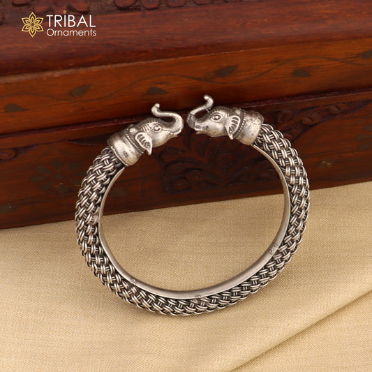 925 sterling silver Elephant bangle bracelet kada nsk902