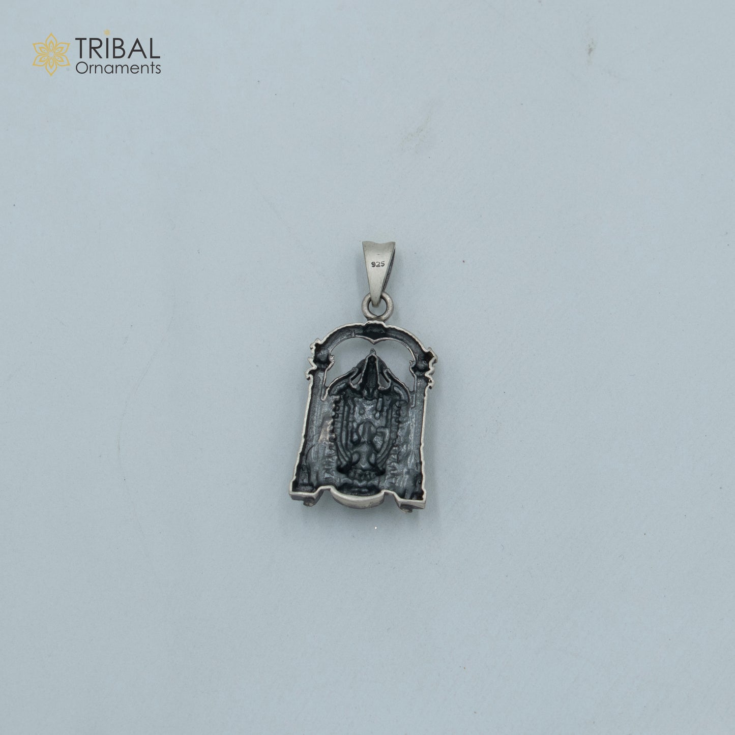 925 sterling silver lord Venkateswara with laxmi ji Pendant with chain tribal jewellery nsp1034 - TRIBAL ORNAMENTS