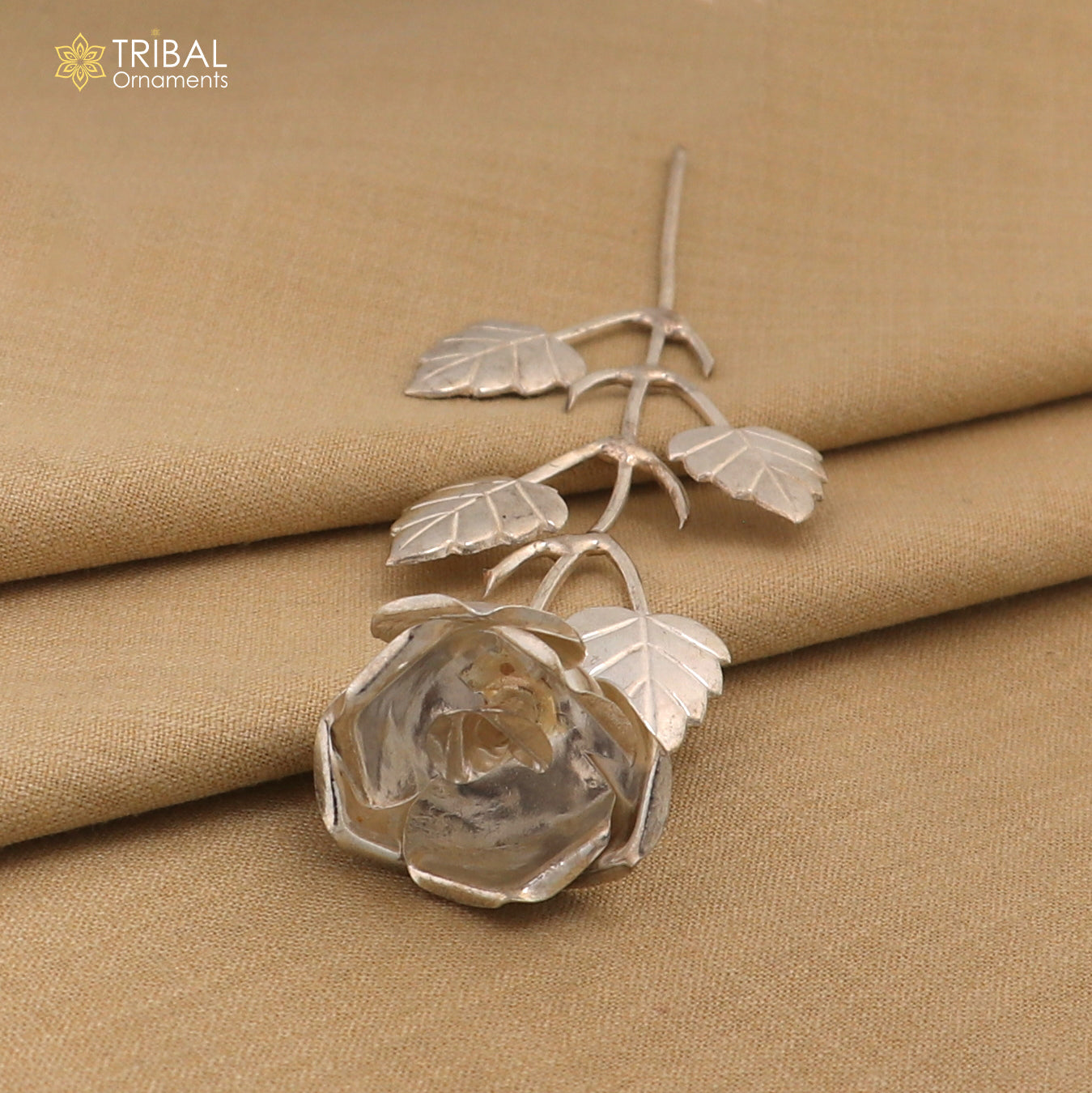 925sterling silver flower puja god temple article, silver worshipping article su1343