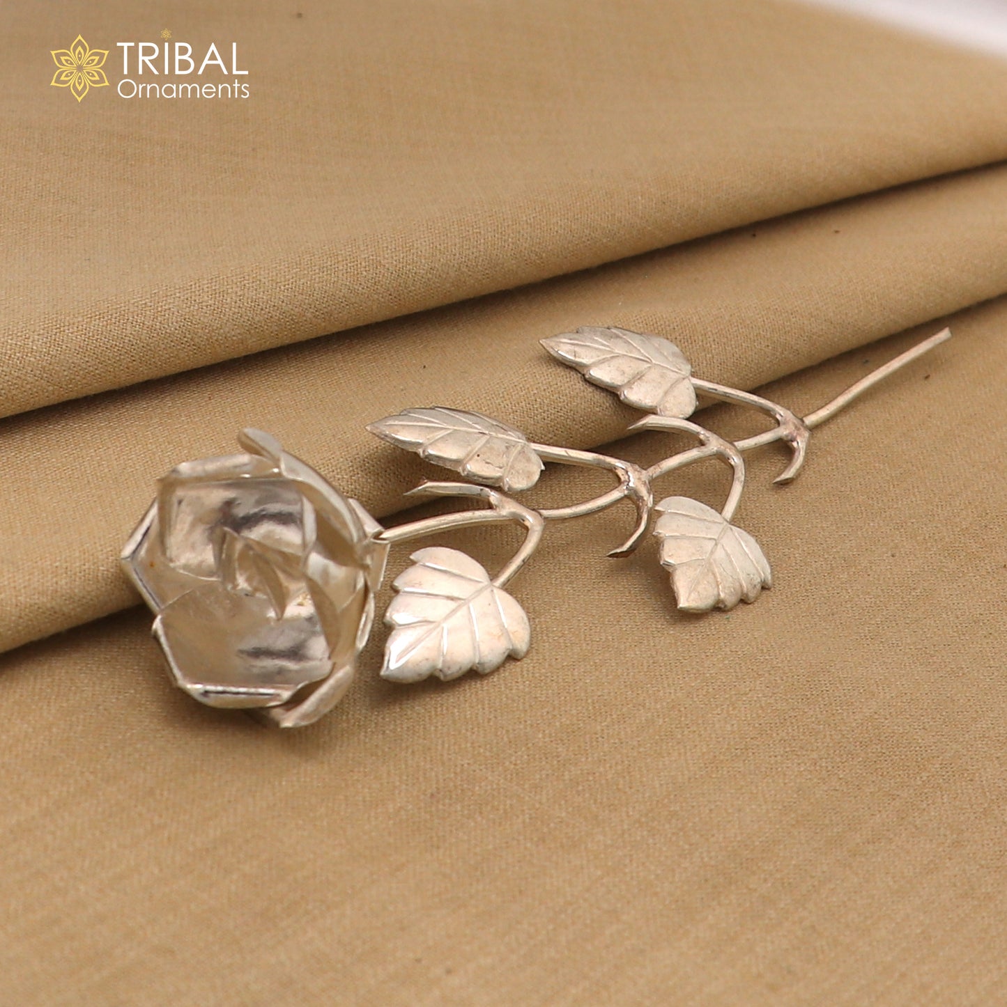 925sterling silver flower puja god temple article, silver worshipping article su1343