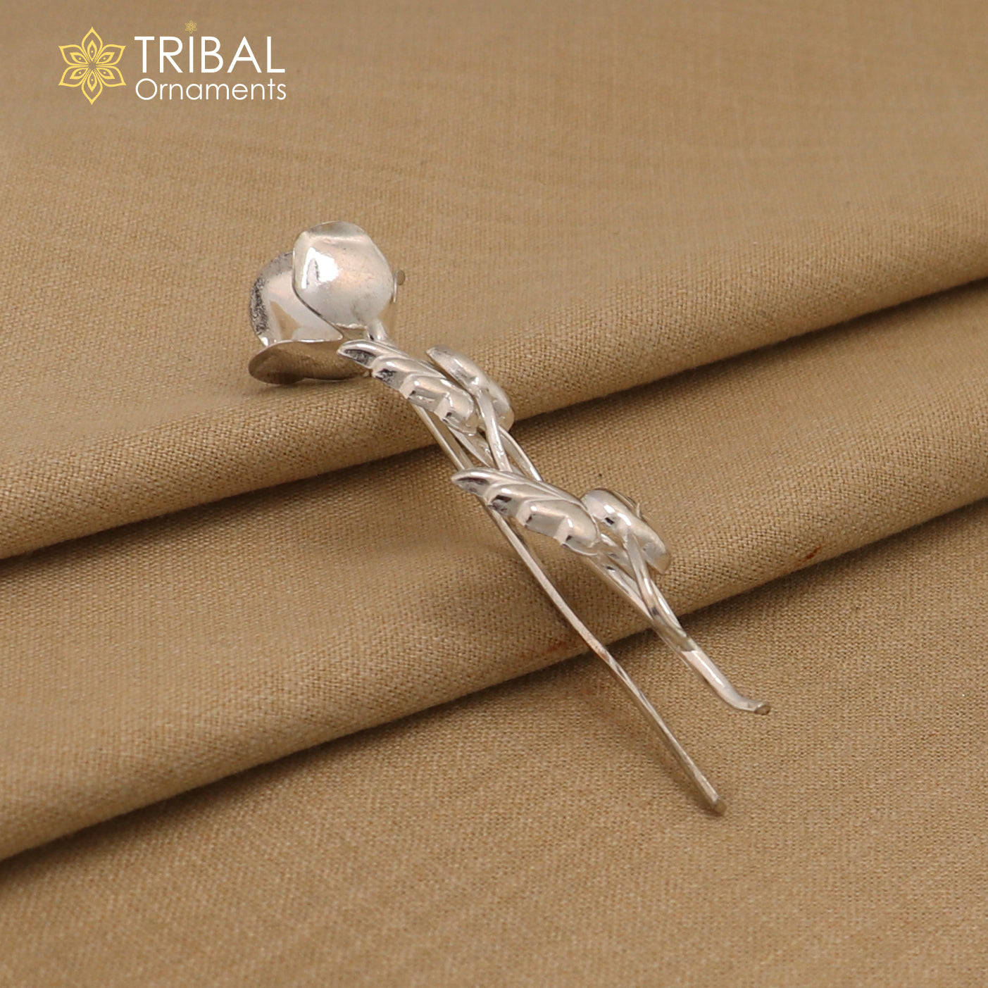 925sterling silver flower puja god temple article, silver worshipping article su1344