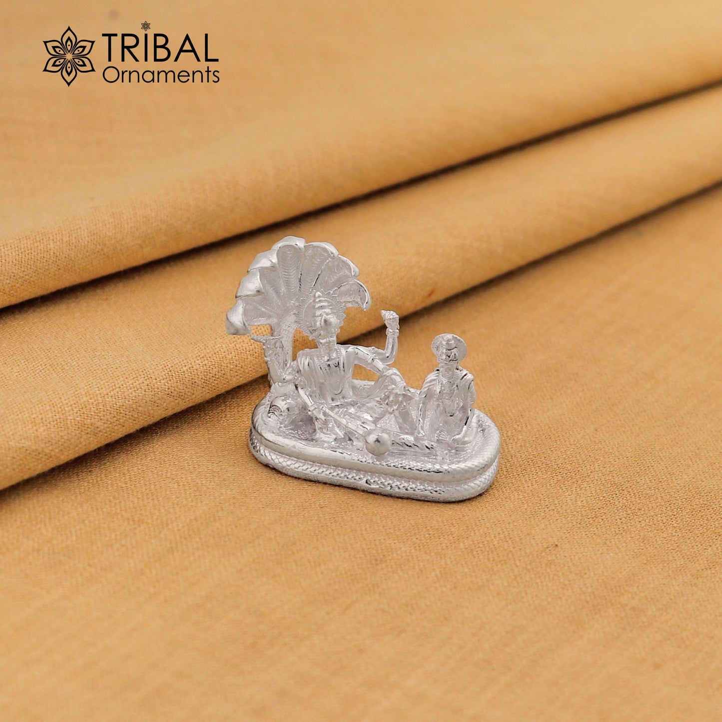 925 sterling silver lord Vishnu Narayana with lakshmi statue or Murti art art722