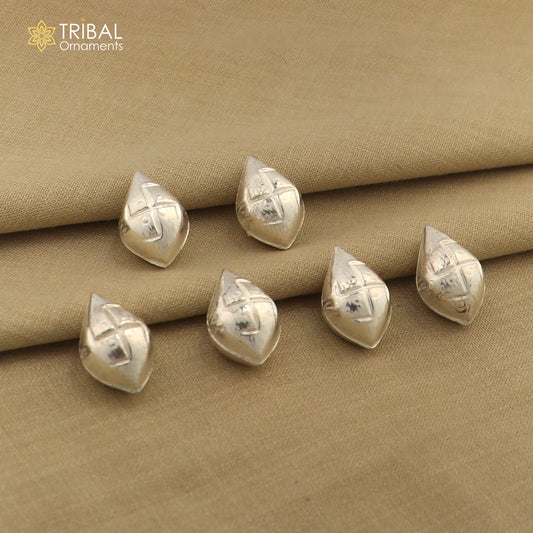 Lot 4 pieces Sterling silver betal palm tree seed , silver Supari, puja article, silver betel worshipping art utensils su685