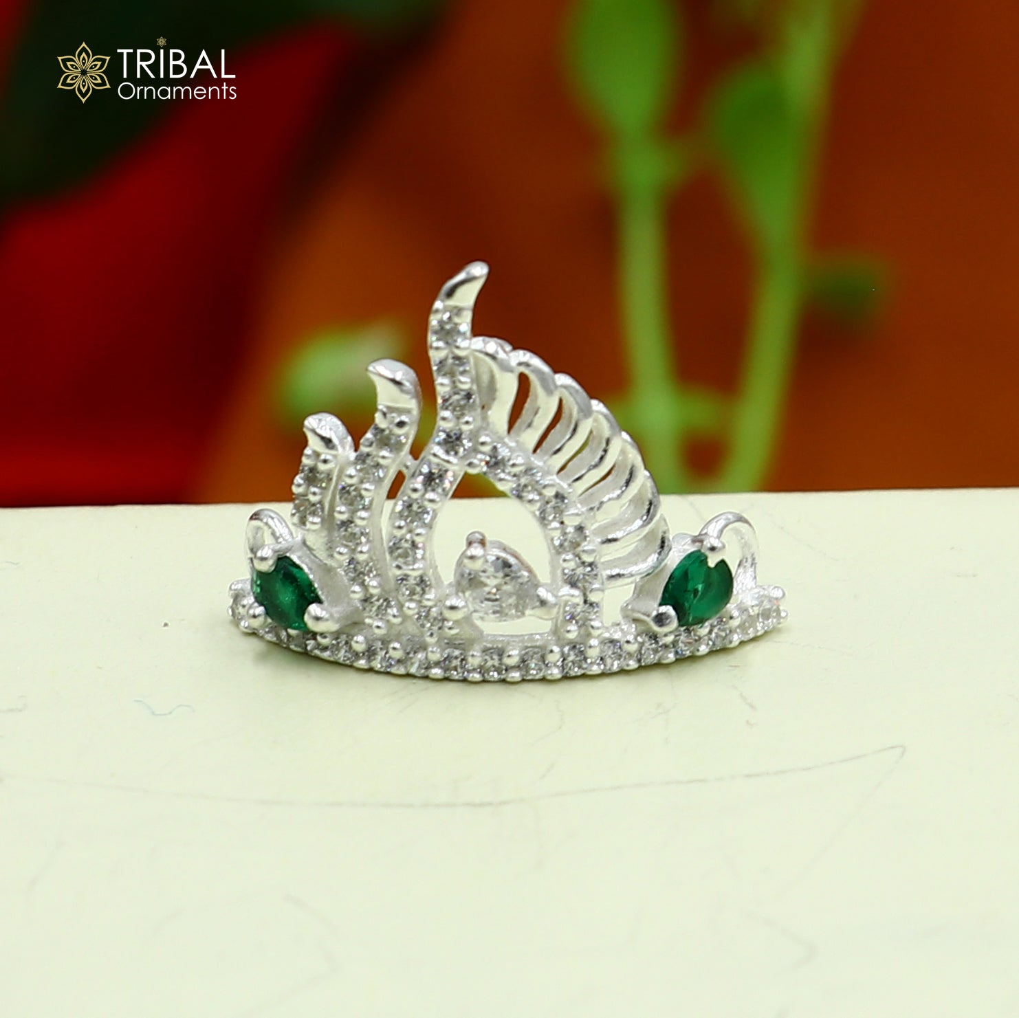 925 sterling silver handmade lord baby Krishna Mukut, amazing Laddu Gopala, crawling Krishna crown head jewelry SM28 - TRIBAL ORNAMENTS