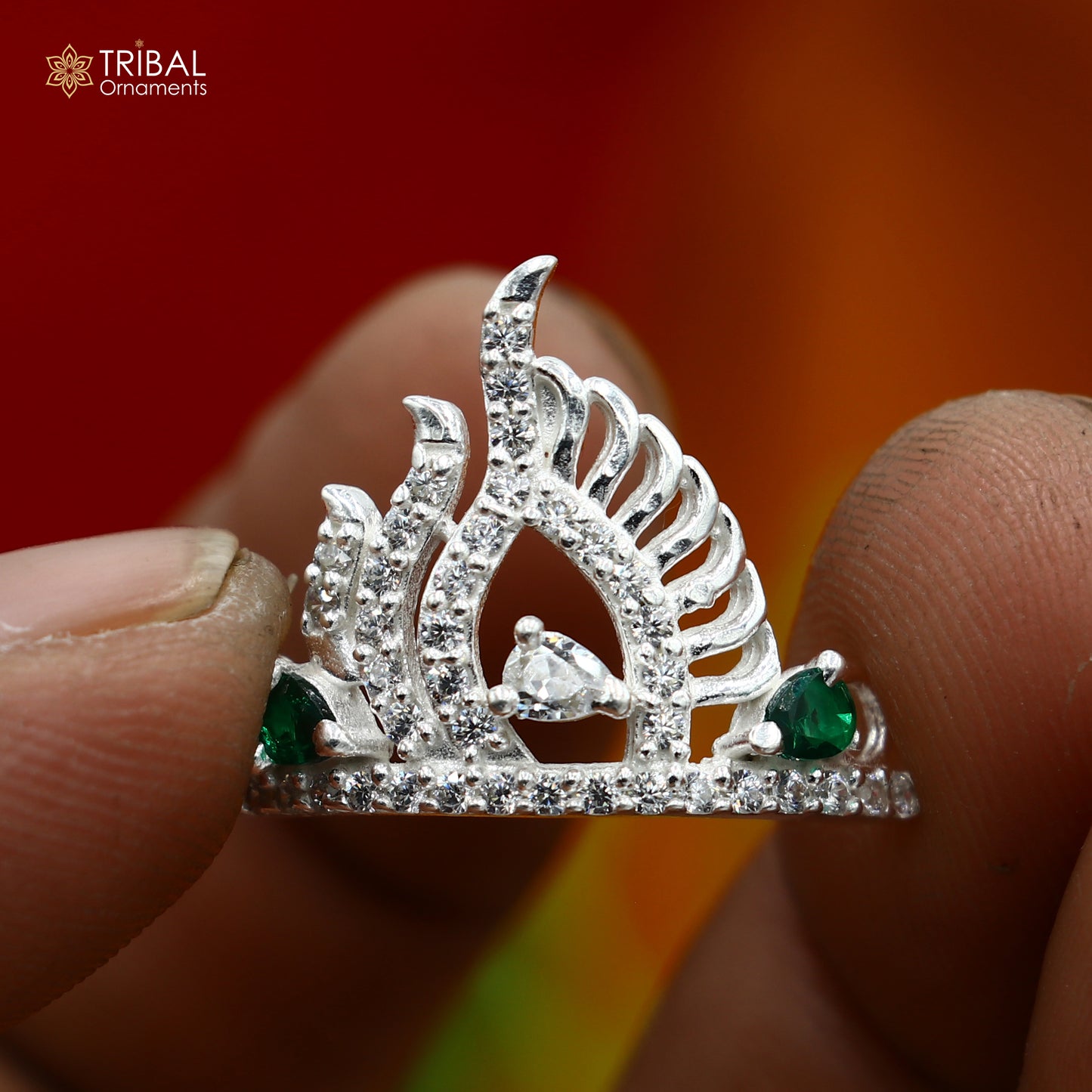 925 sterling silver handmade lord baby Krishna Mukut, amazing Laddu Gopala, crawling Krishna crown head jewelry SM28 - TRIBAL ORNAMENTS
