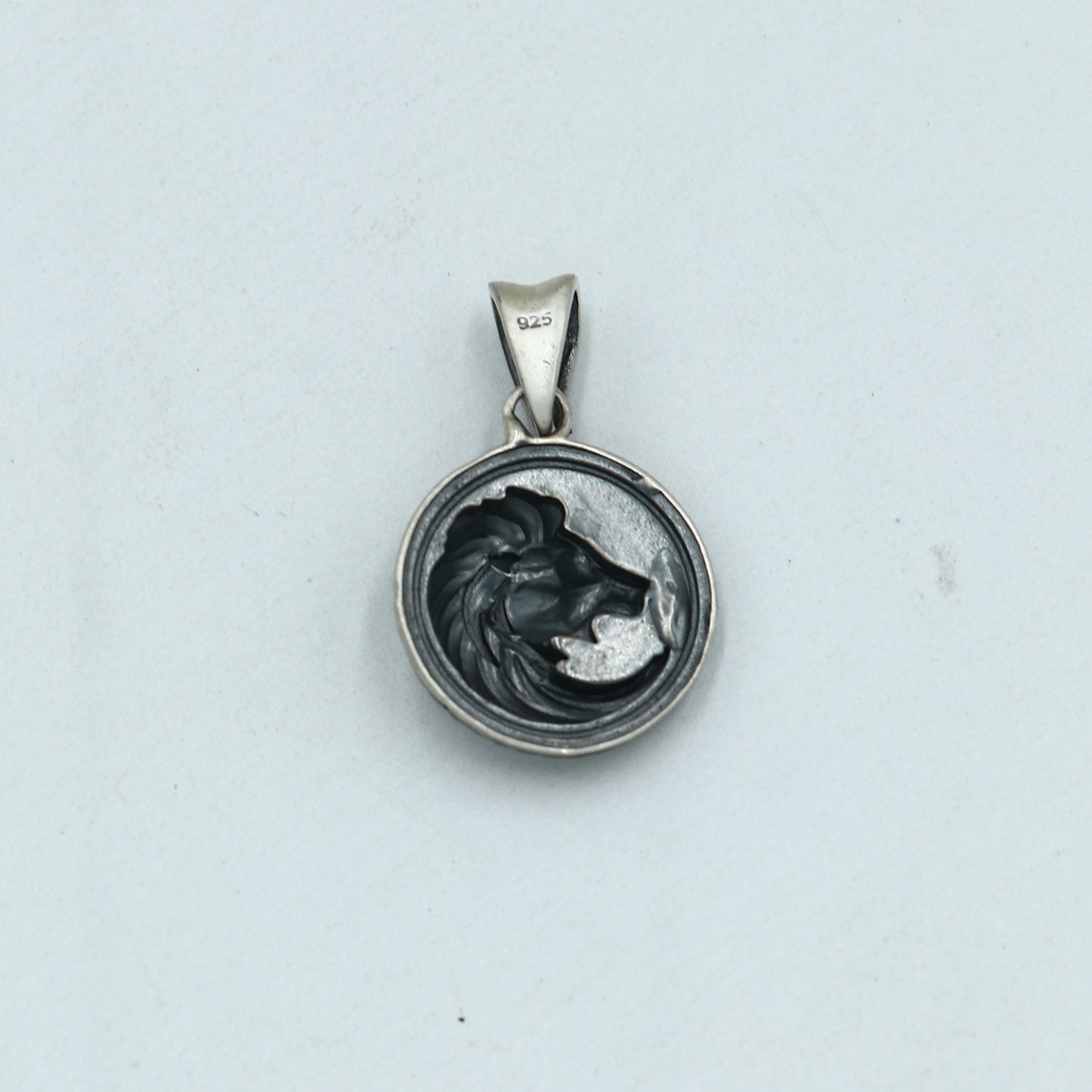 925 sterling silver lion head Pendant with chain tribal jewellery nsp1022 - TRIBAL ORNAMENTS