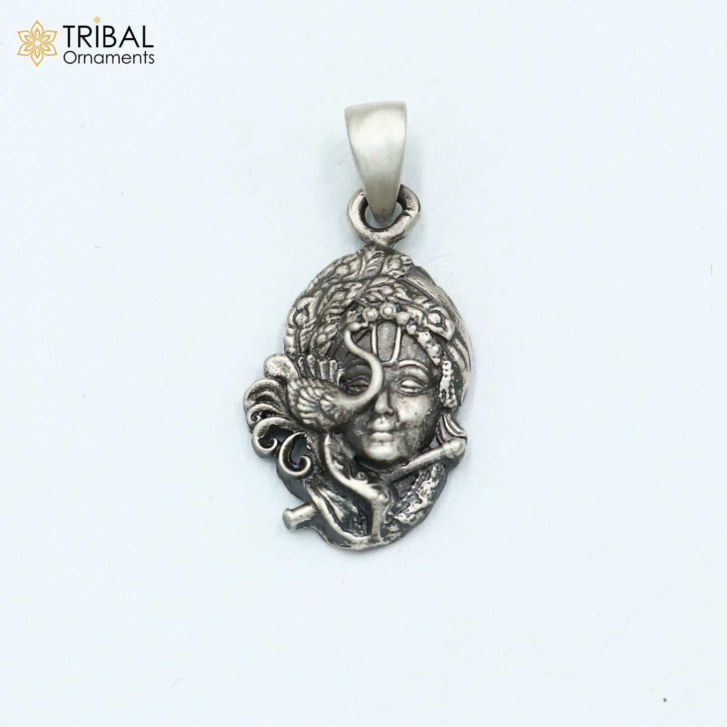 925 sterling silver lord Krishna Pendant tribal jewellery nsp1036 - TRIBAL ORNAMENTS
