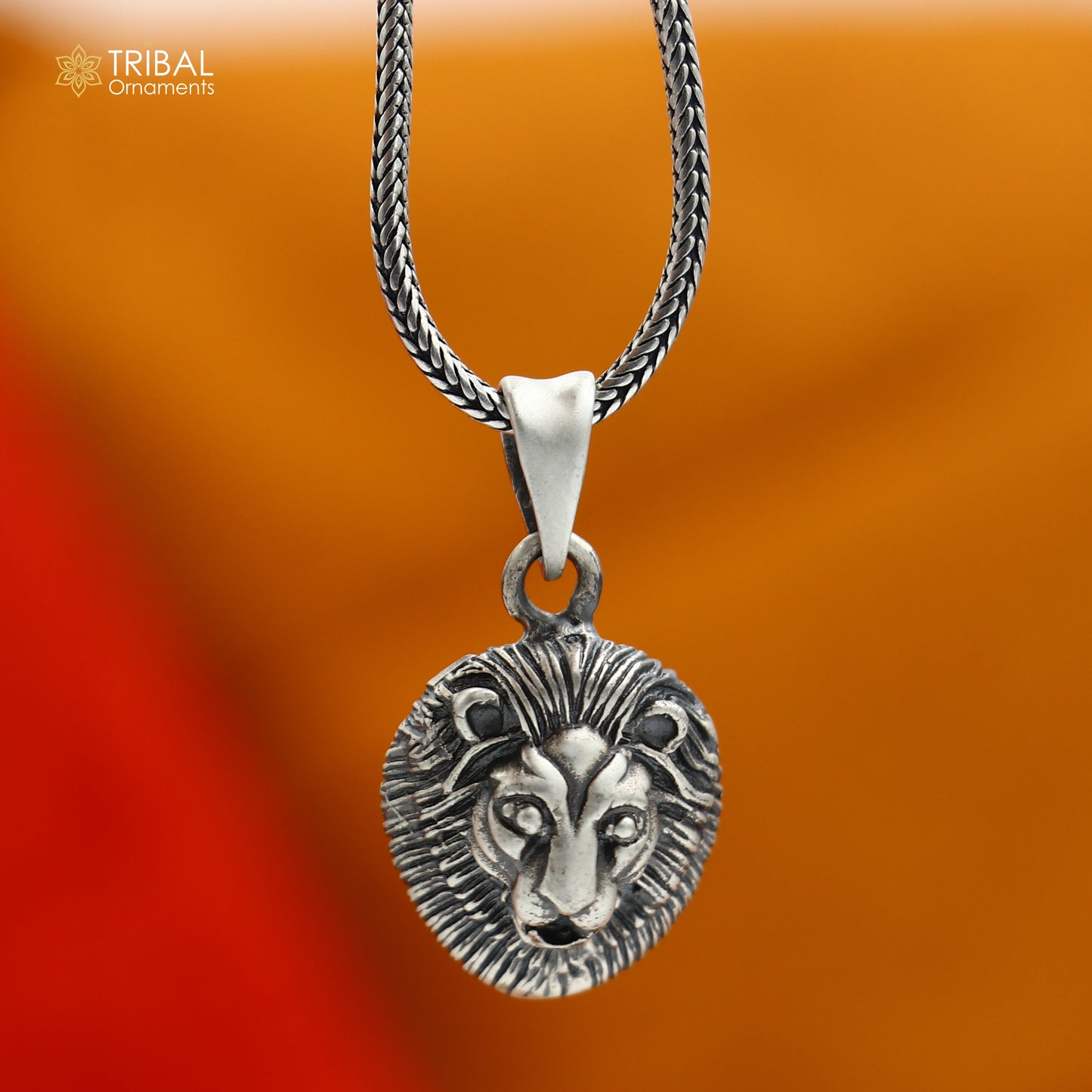 925 sterling silver lion king Pendant with chain tribal jewellery nsp1023 - TRIBAL ORNAMENTS