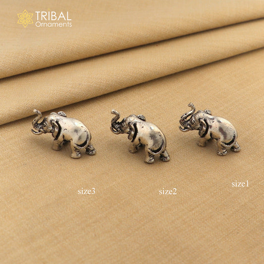 925 Sterling silver vintage design baby elephant statue or sculpture, puja article for home art815
