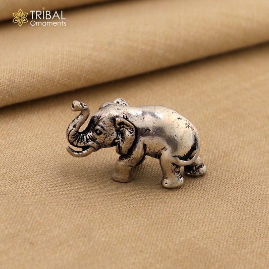 925 Sterling silver vintage design baby elephant statue or sculpture, puja article for home art815