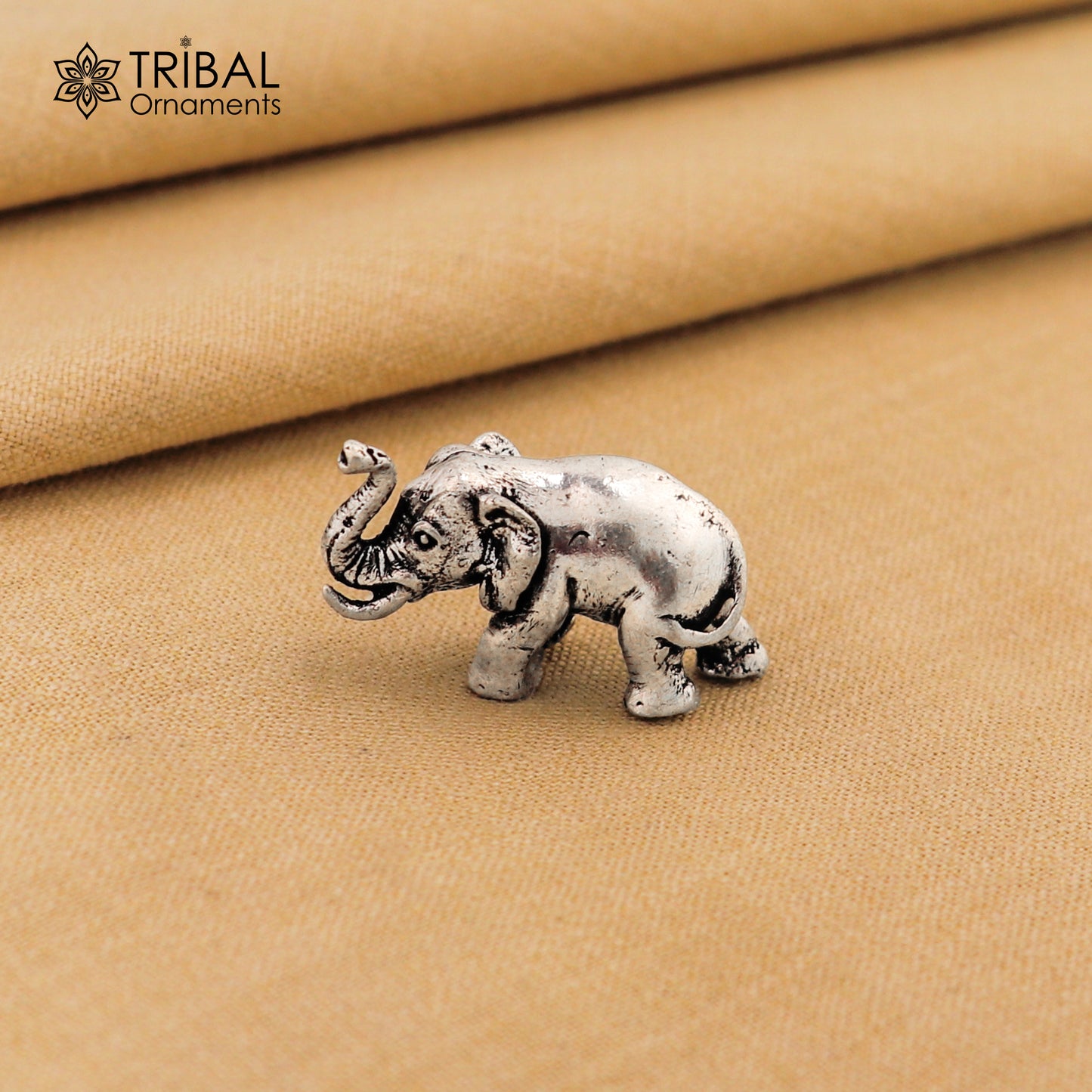 925 Sterling silver vintage design baby elephant statue or sculpture, puja article for home art817