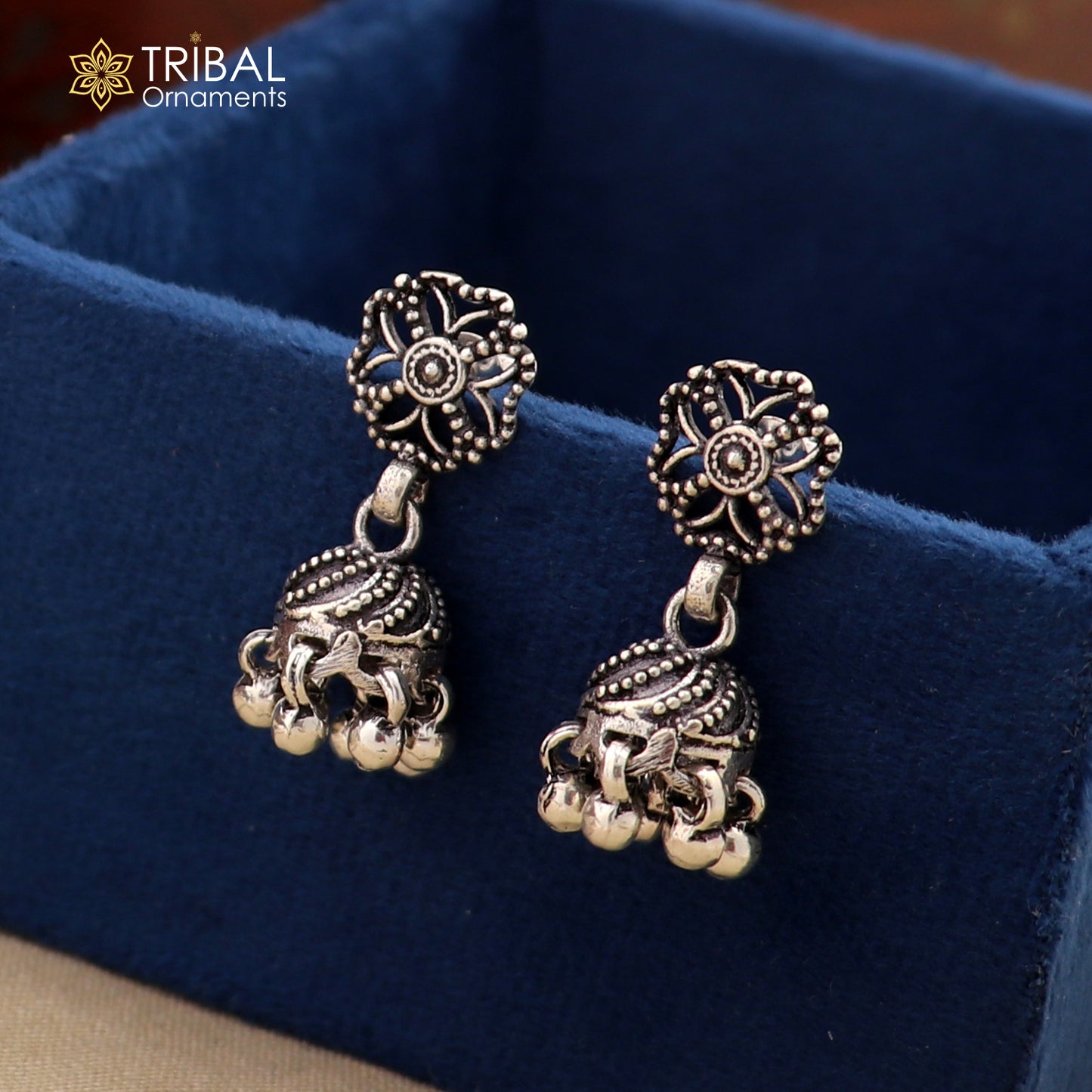925 sterling silver vintage design drop dangle earring , light weight gifting tribal jewelry er204