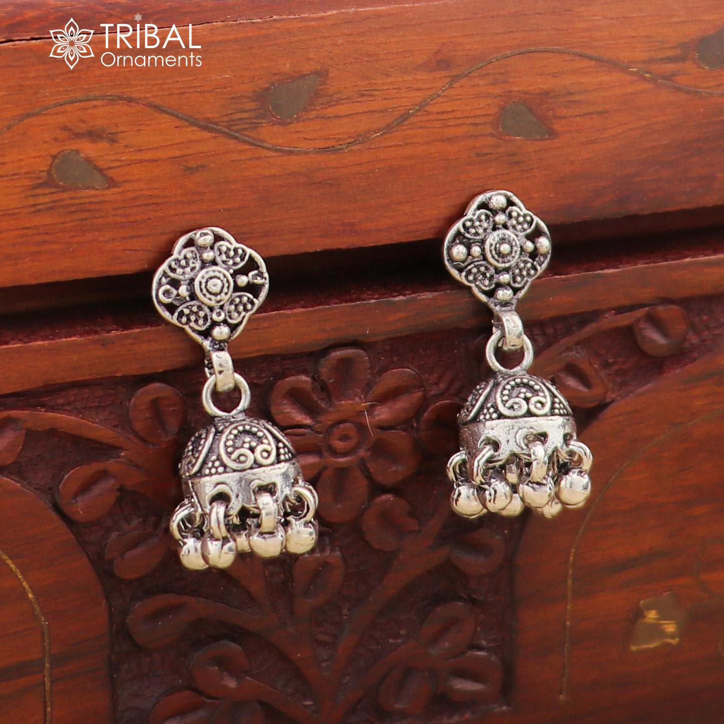 925 sterling silver vintage design drop dangle earring , light weight gifting tribal jewelry er206