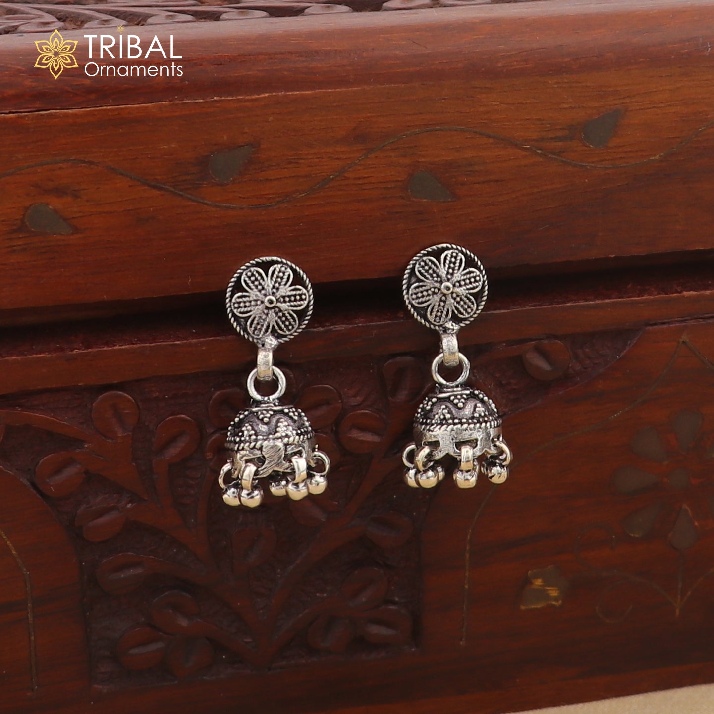 925 sterling silver vintage design drop dangle earring , light weight gifting tribal jewelry er205