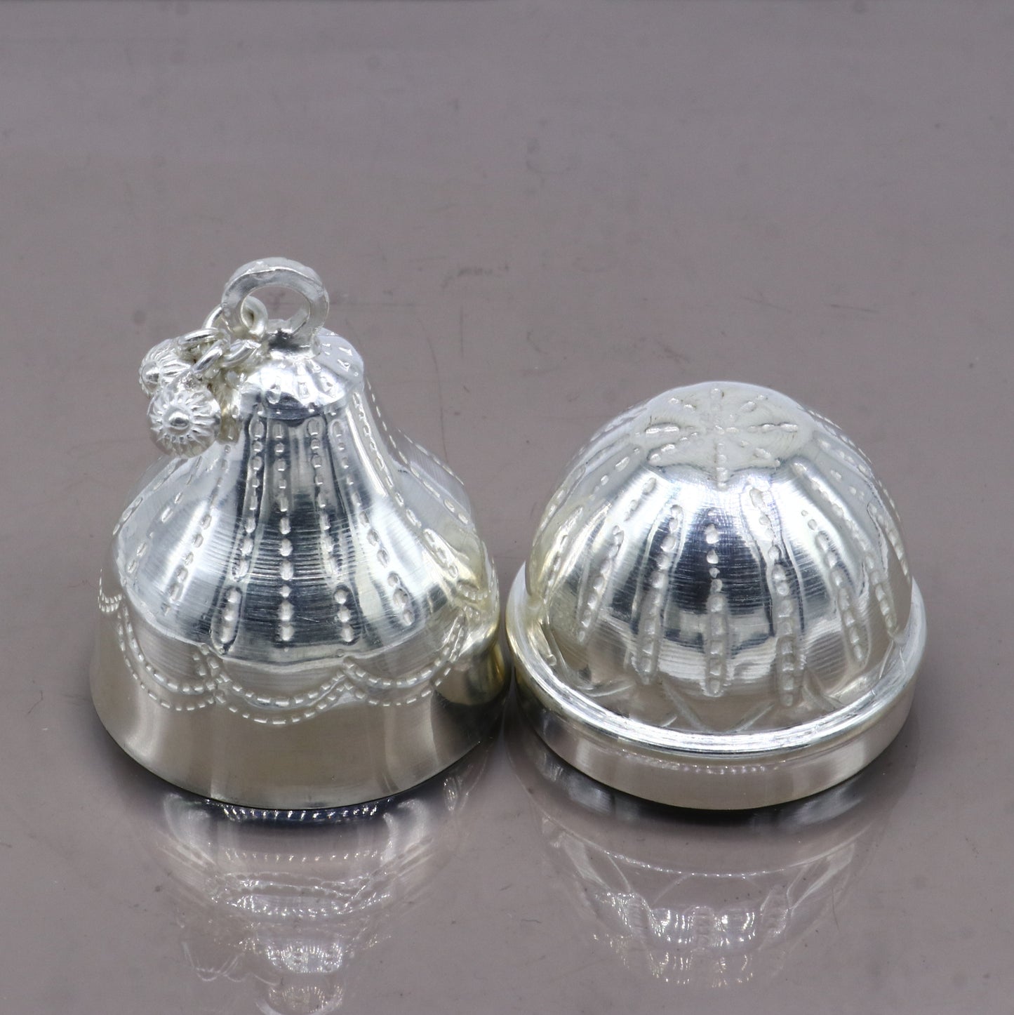 925 sterling silver handmade cultural silver coconut for puja or worshipping, Silver nariyal for diwali puja su1317 - TRIBAL ORNAMENTS