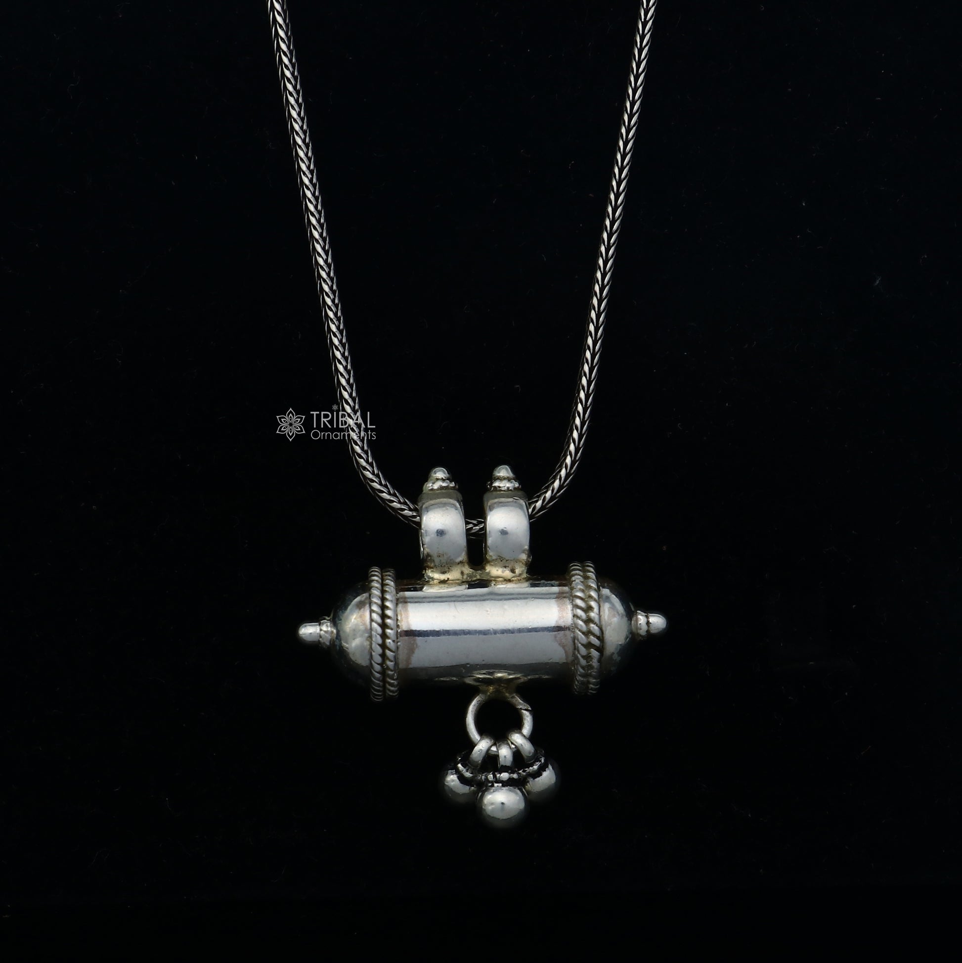 925 Sterling silver handmade vintage customized design amulet pendant, box pendant, container pendant, mantra box, silver tabiz nsp850 - TRIBAL ORNAMENTS