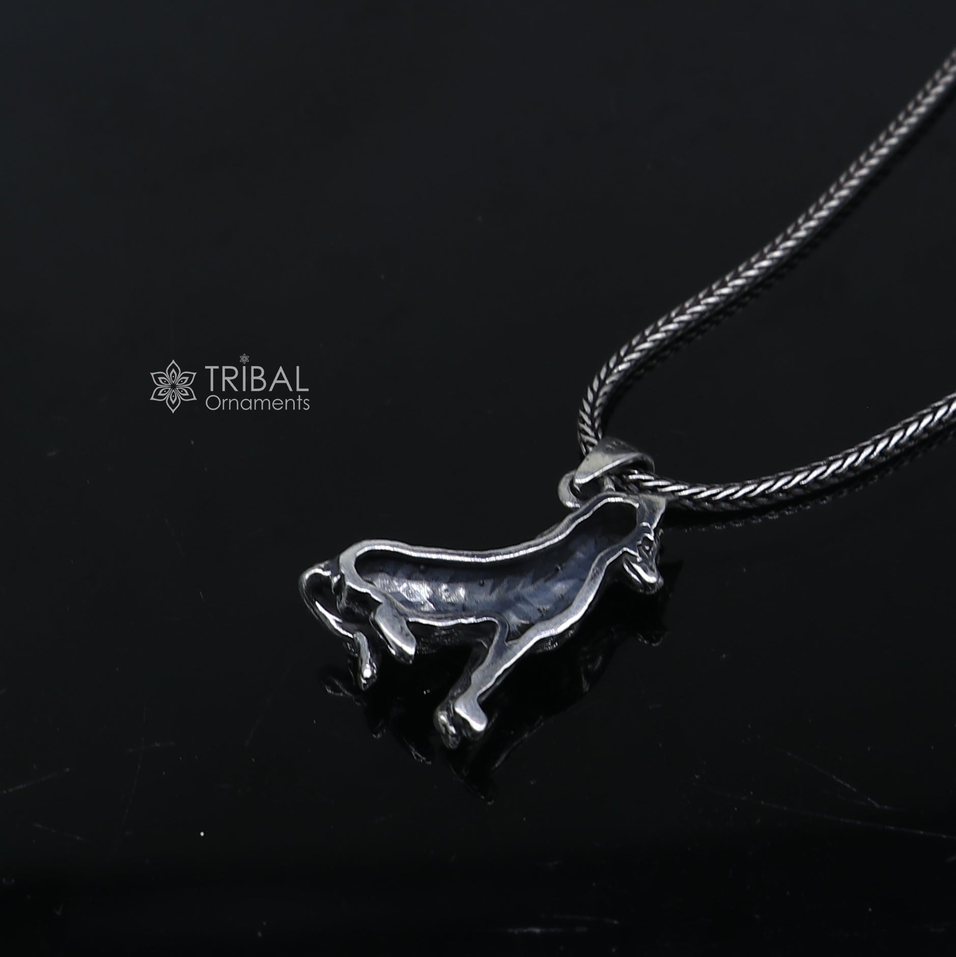 925 Sterling silver handmade  unique design bad wolf pendant nsp872 - TRIBAL ORNAMENTS