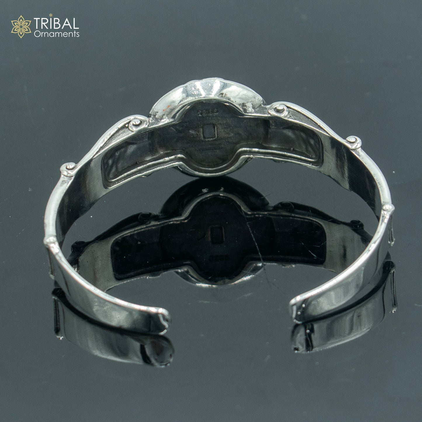 925 sterling silver handmade lord shiva trident design adjustable bangle bracelet kada unisex jewelry cuff243 - TRIBAL ORNAMENTS