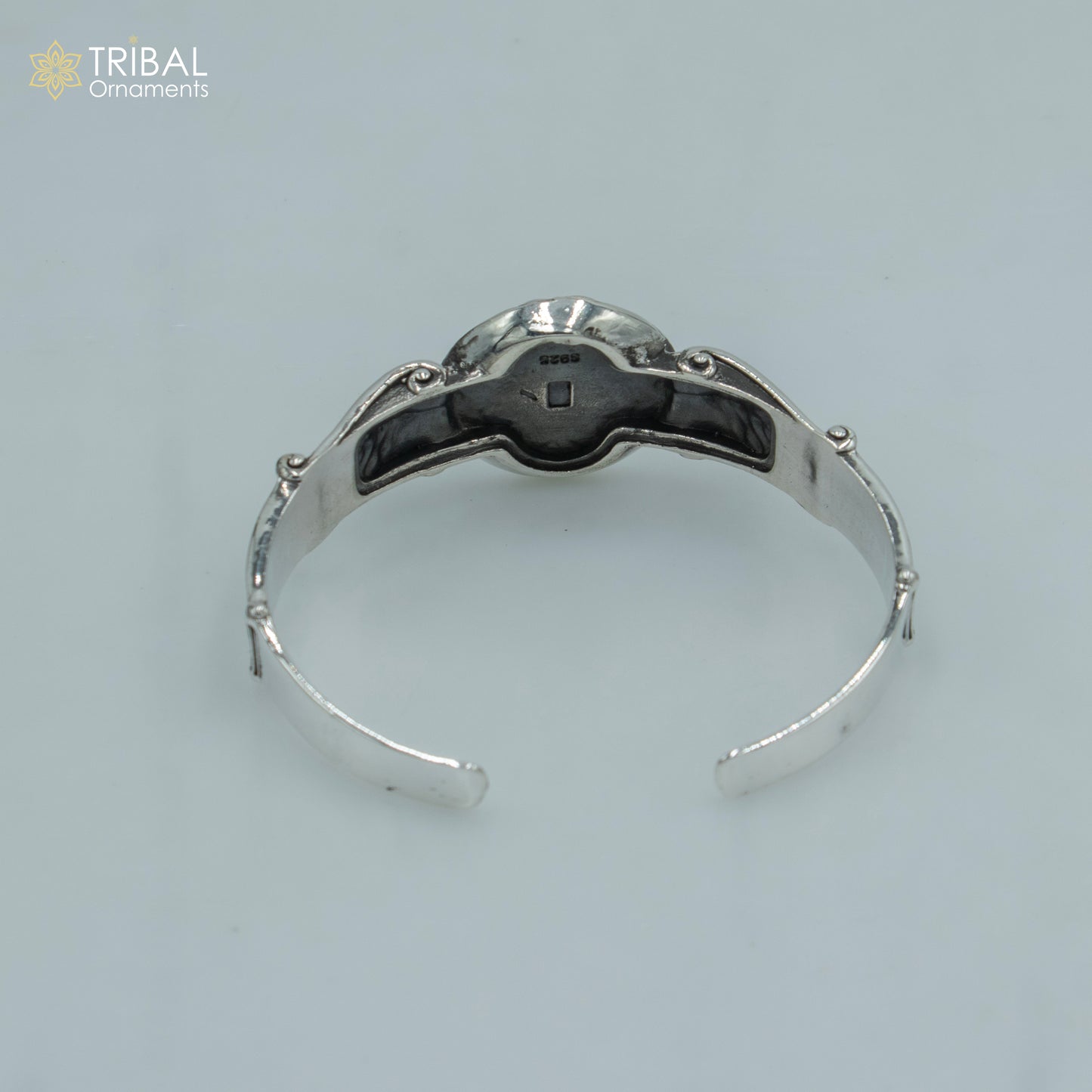 925 sterling silver handmade lord shiva trident design adjustable bangle bracelet kada unisex jewelry cuff243 - TRIBAL ORNAMENTS