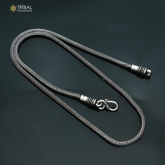 925 sterling silver solid stylish wheat chain necklace best gifting jewelry ch653