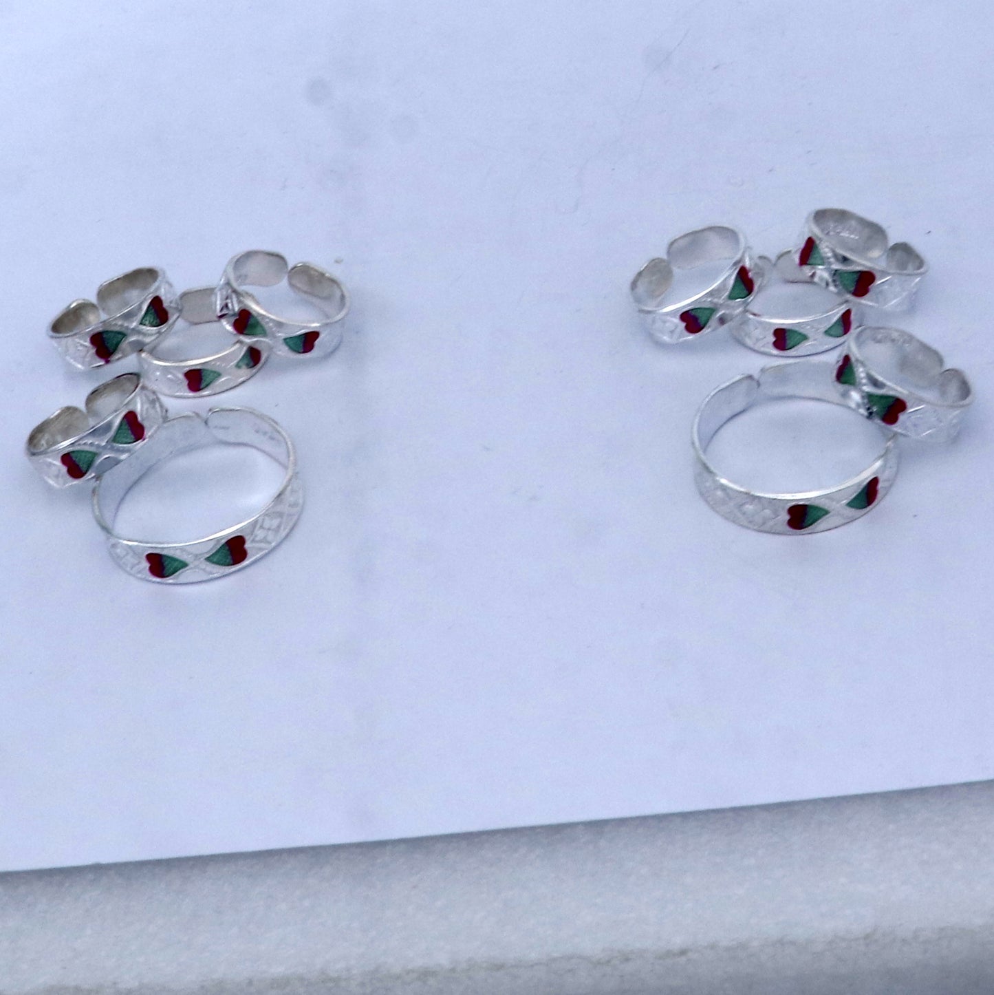 925 sterling silver handmade adjustable fabulous heart design toe ring tribal belly dance jewelry from India toer149 - TRIBAL ORNAMENTS