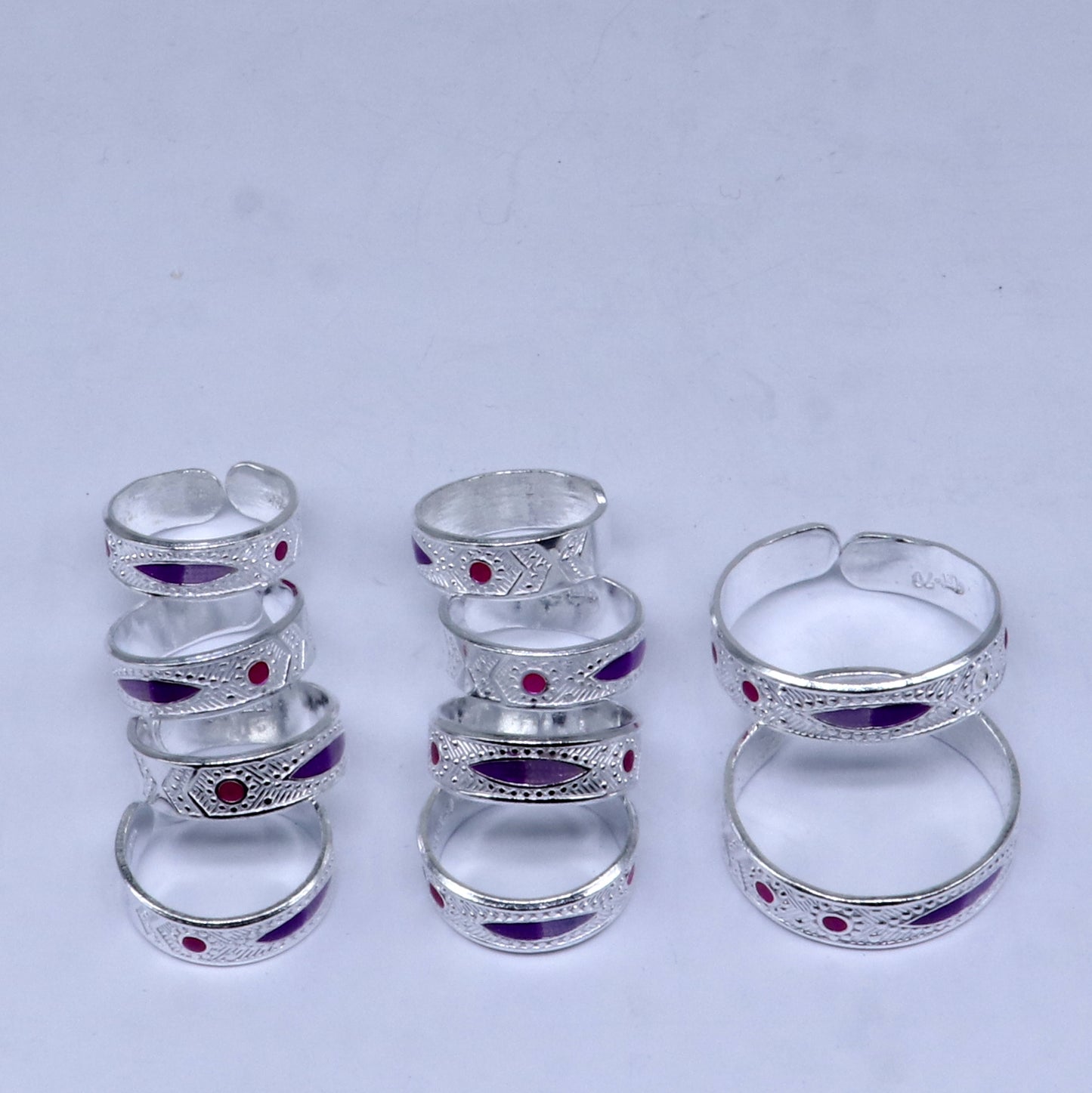 925 sterling silver handmade adjustable fabulous unique design toe ring tribal belly dance jewelry from India toer151 - TRIBAL ORNAMENTS