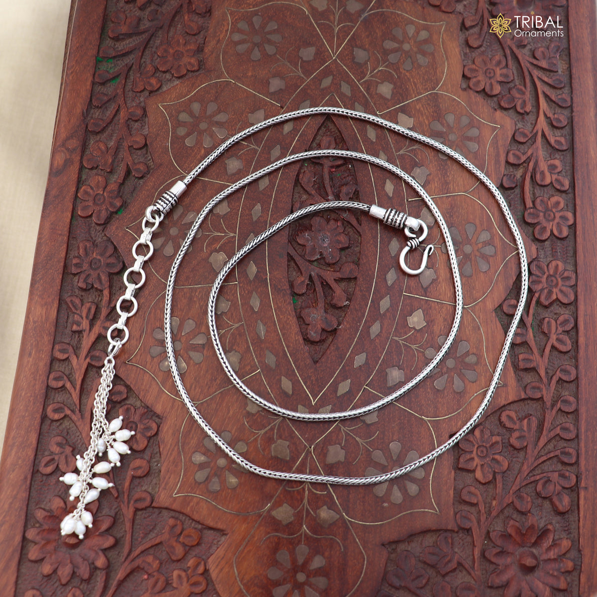 Sterling silver adjustable wheat design waist chain with vintage belly chain style, featuring intricate craftsmanship and elegant detail.