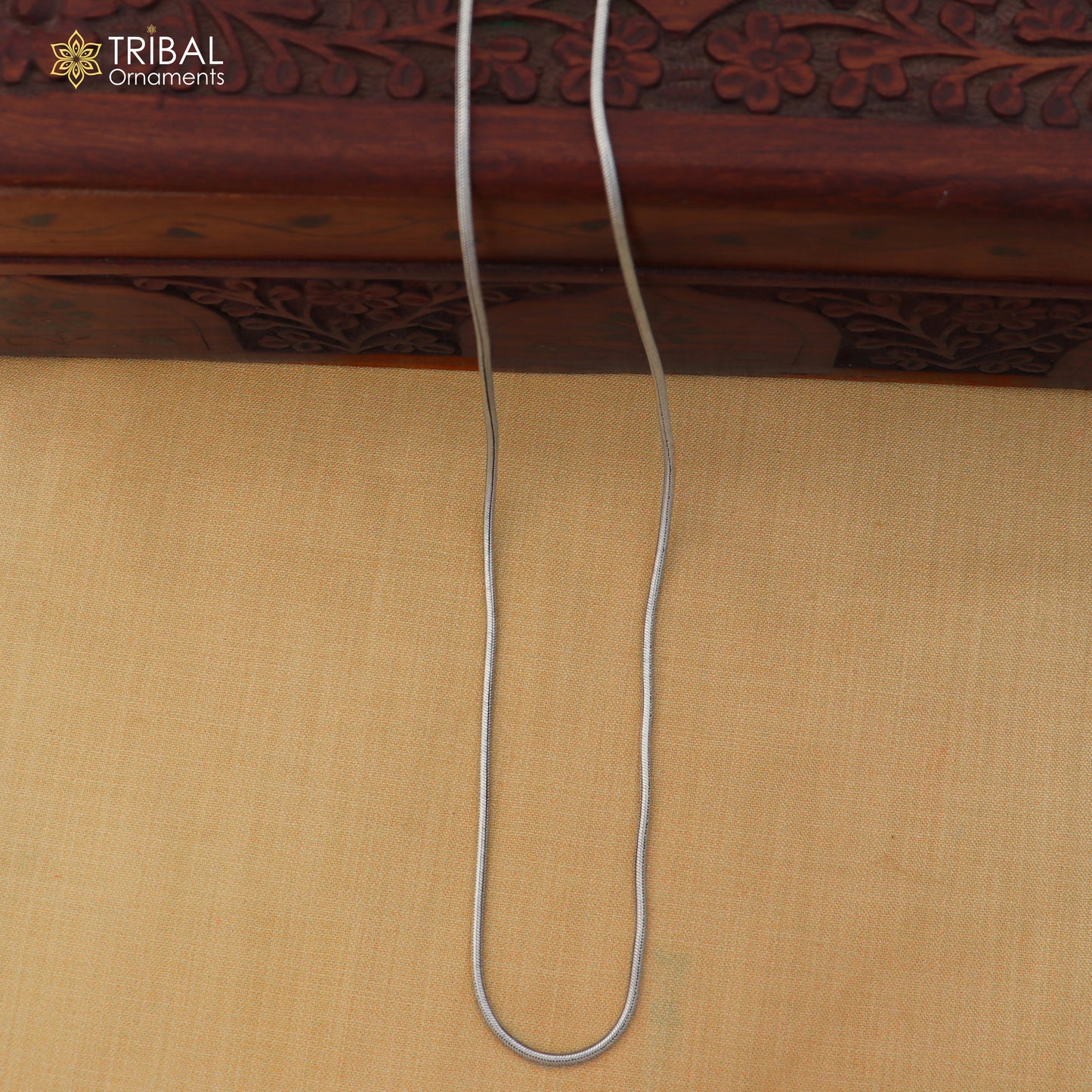Adjustable 26-40 inch sterling silver snake waist chain with vintage design, belly chain and sari chain by TRIBAL ORNAMENTS
